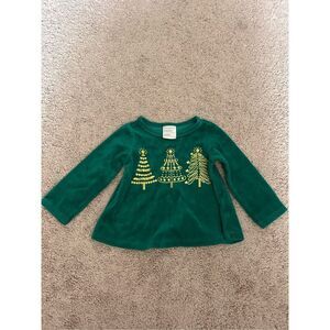 First Impressions velvet Christmas shirt size 12mos